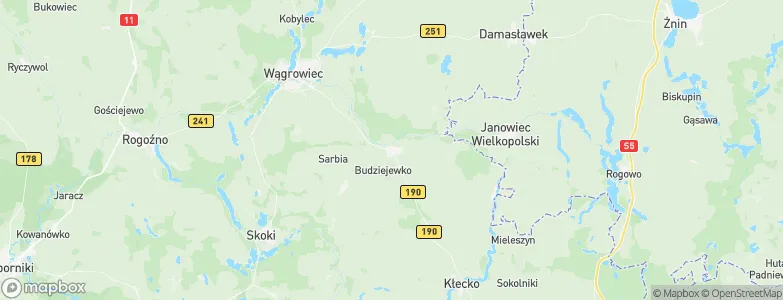 Mieścisko, Poland Map