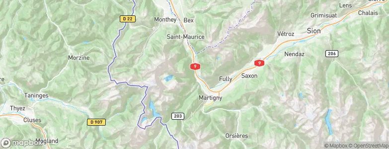 Miéville, Switzerland Map
