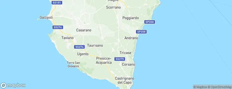 Miggiano, Italy Map