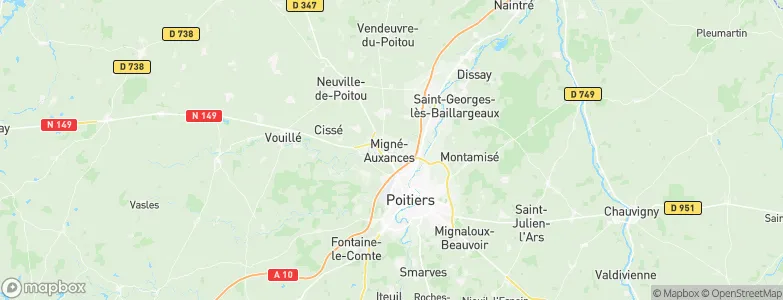 Migné, France Map