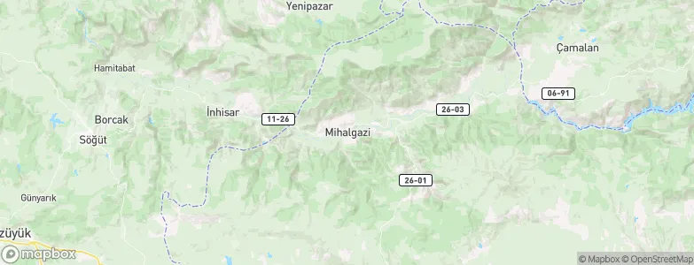 Mihalgazi, Turkey Map