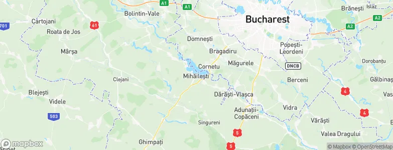 Mihăileşti, Romania Map