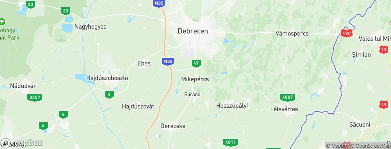 Mikepércs, Hungary Map