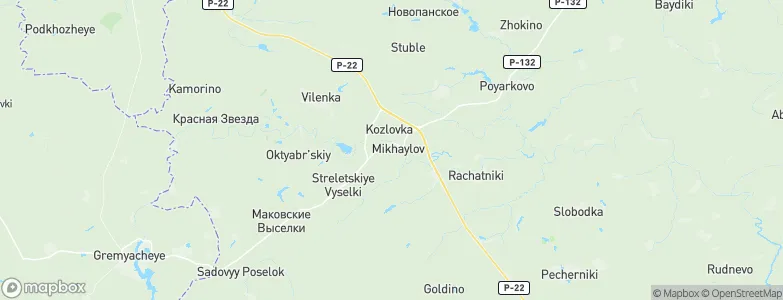 Mikhaylov, Russia Map