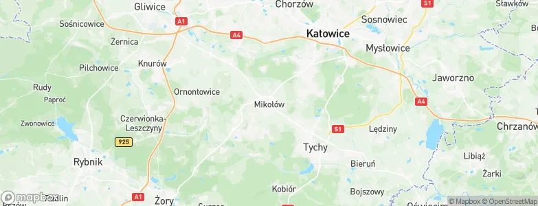 Mikołów, Poland Map