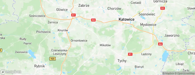 Mikołów, Poland Map