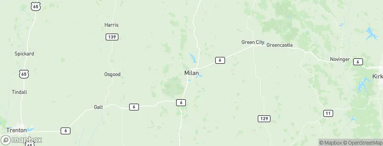 Milan, United States Map