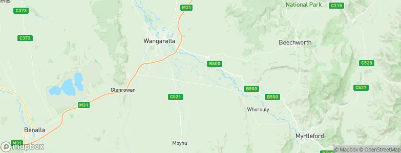 Milawa, Australia Map