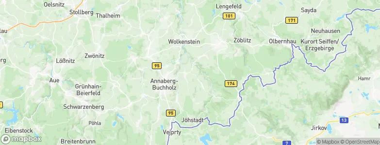 Mildenau, Germany Map