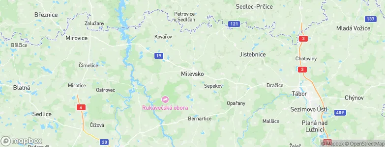 Milevsko, Czechia Map