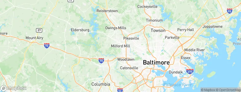 Milford Mill, United States Map