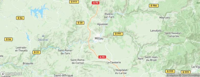 Millau, France Map