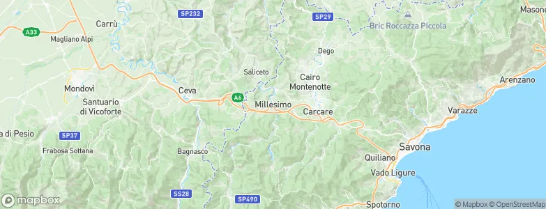 Millesimo, Italy Map
