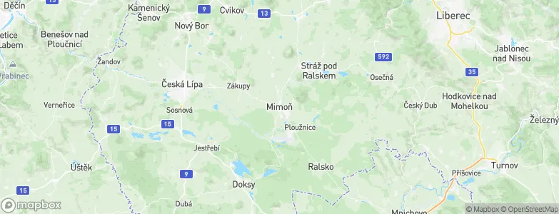 Mimoň, Czechia Map