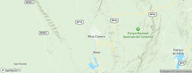 Mina Clavero, Argentina Map
