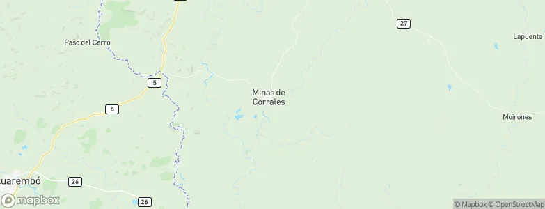 Minas de Corrales, Uruguay Map