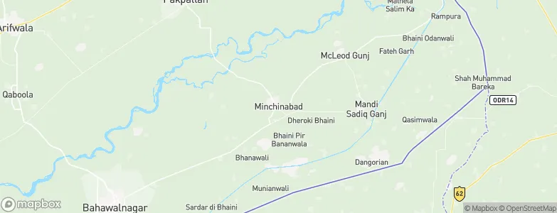 Minchianabad, Pakistan Map