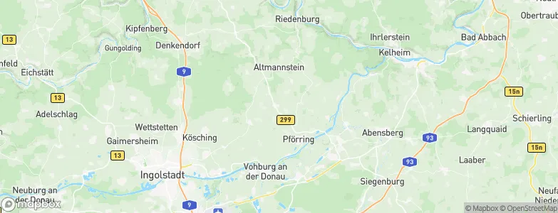 Mindelstetten, Germany Map