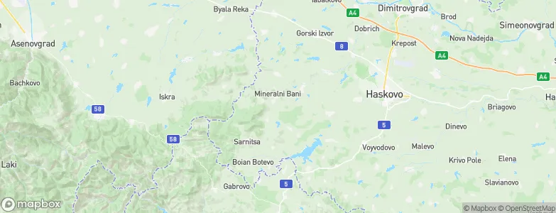 Mineralni Bani, Bulgaria Map