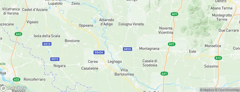 Minerbe, Italy Map