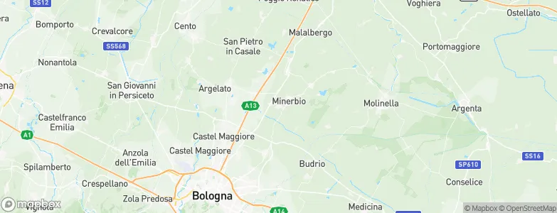 Minerbio, Italy Map