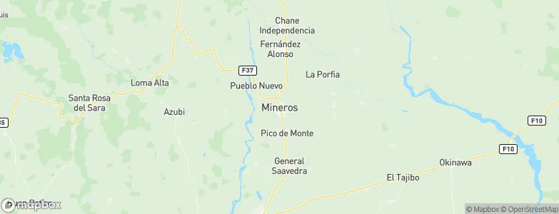 Mineros, Bolivia Map