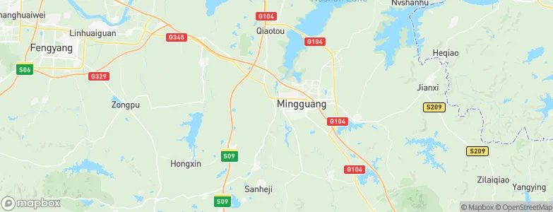 Mingguang, China Map