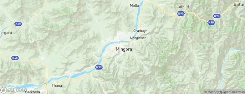 Mingora, Pakistan Map