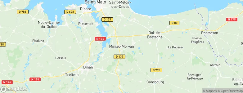 Miniac-Morvan, France Map