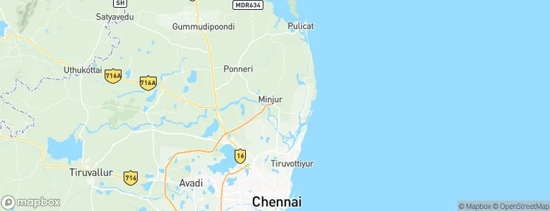 Mīnjūr, India Map