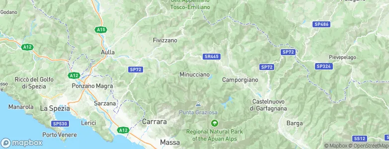 Minucciano, Italy Map