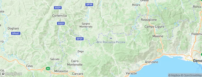 Mioglia, Italy Map