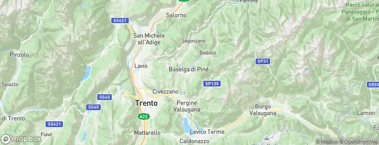 Miola di Pinè, Italy Map