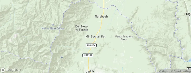Mīr Bachah Kōṯ, Afghanistan Map
