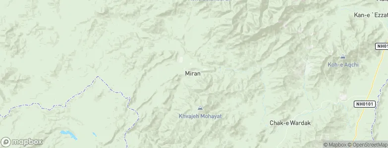Mīrān, Afghanistan Map