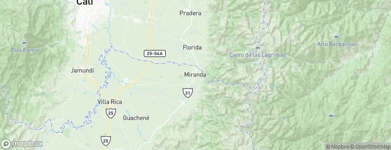 Miranda, Colombia Map