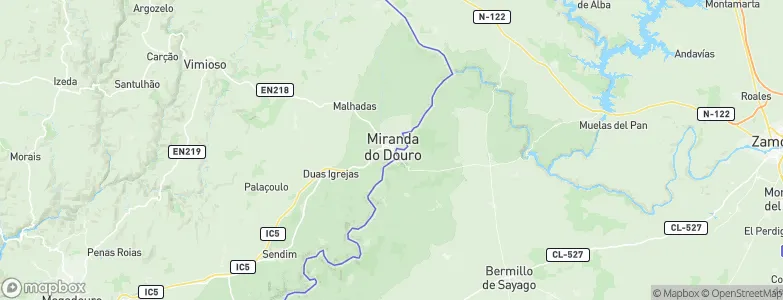 Miranda do Douro, Portugal Map