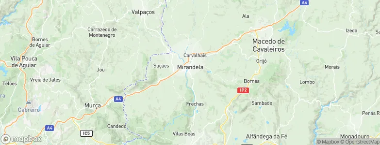 Mirandela, Portugal Map
