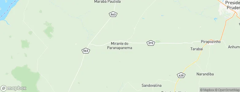 Mirante do Paranapanema, Brazil Map