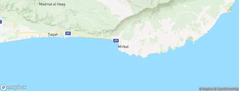 Mirbāţ, Oman Map