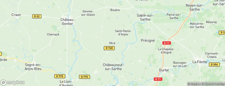 Miré, France Map