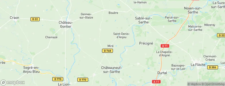 Miré, France Map