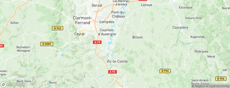 Mirefleurs, France Map