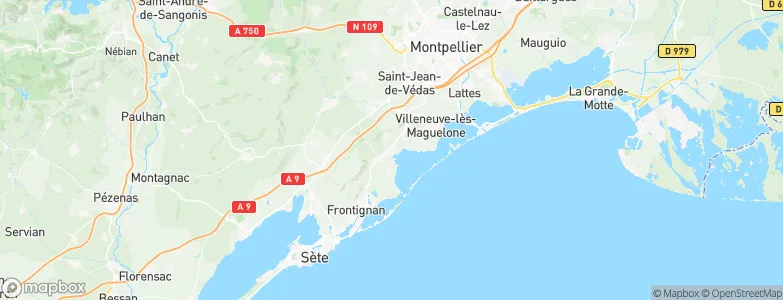 Mireval, France Map