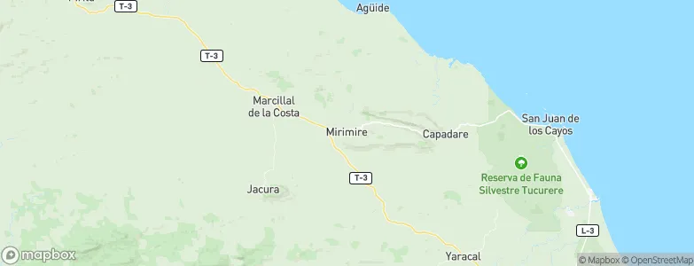 Mirimire, Venezuela Map