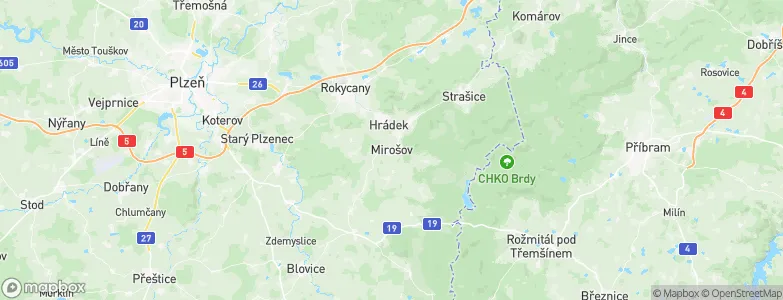 Mirošov, Czechia Map