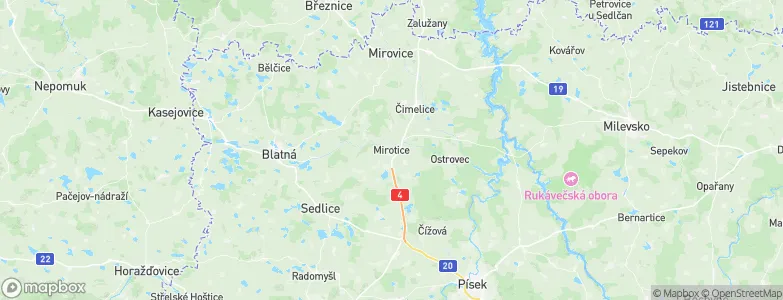 Mirotice, Czechia Map