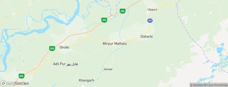 Mirpur Mathelo, Pakistan Map