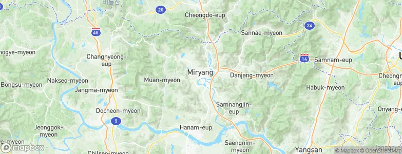 Miryang, South Korea Map