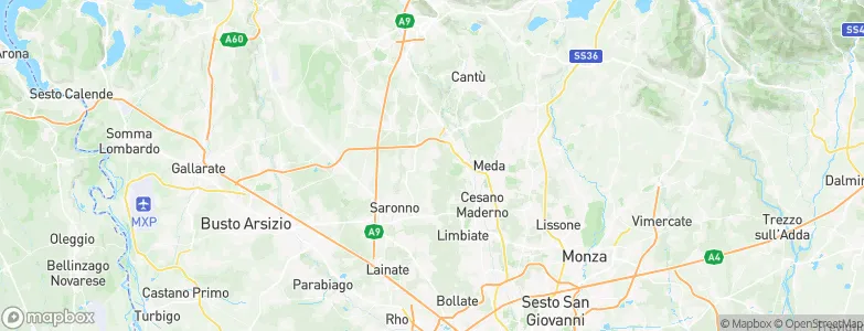 Misinto, Italy Map
